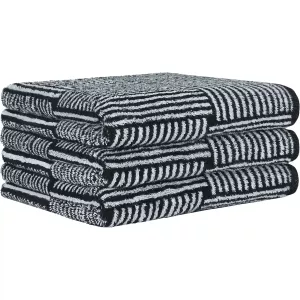 Towel Chess Black and White 6281-96