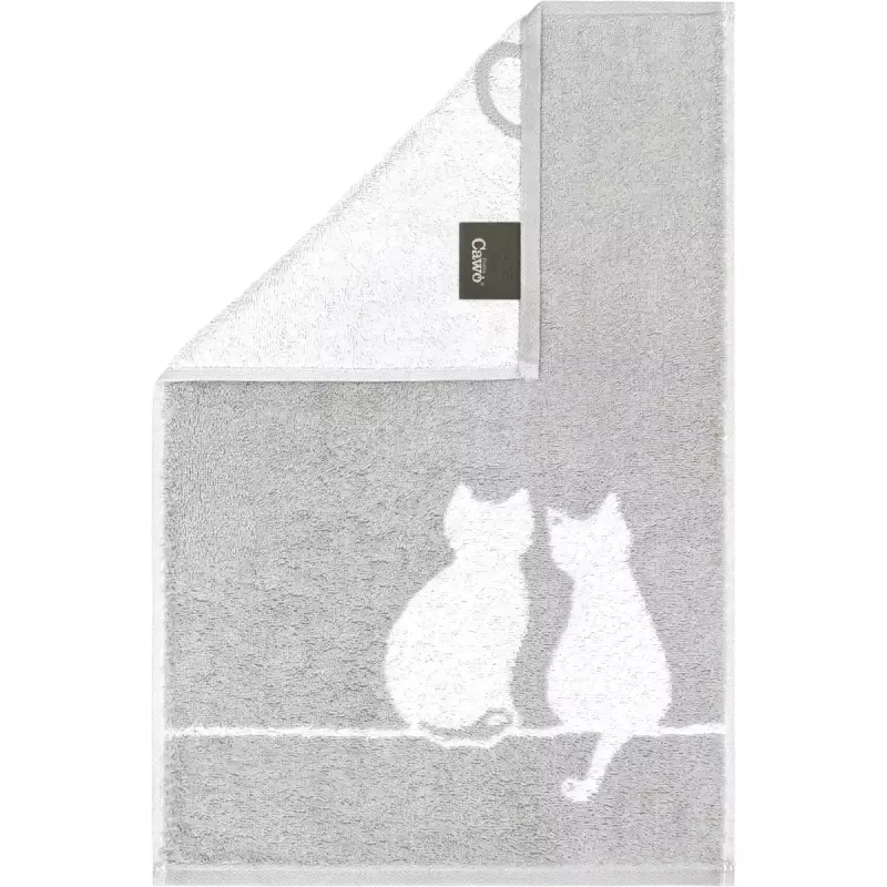 Handduk Cute Cats You & Me platin-vit 6263-76