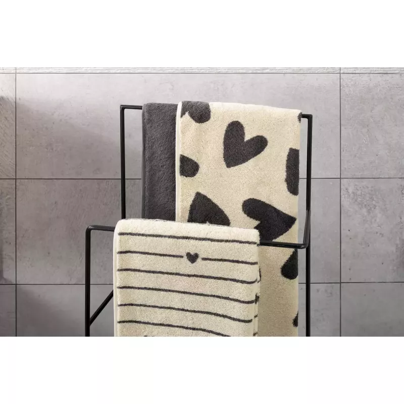 Towel Heart Beats 6275-37 basalt