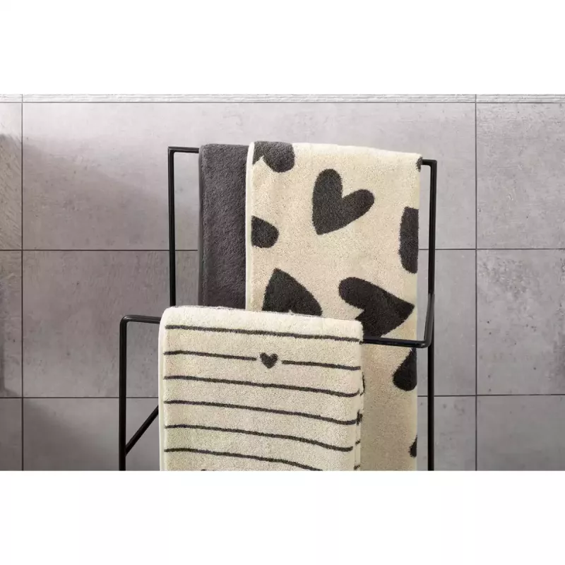 Towel Heart Beats 6276-37 basalt