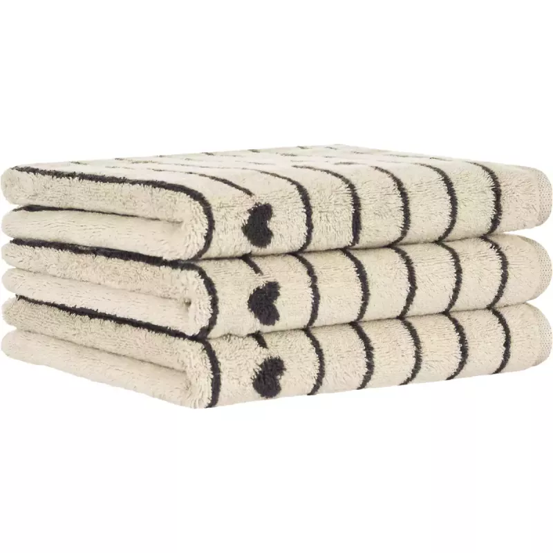 Towel Heart Beats 6276-37 basalt