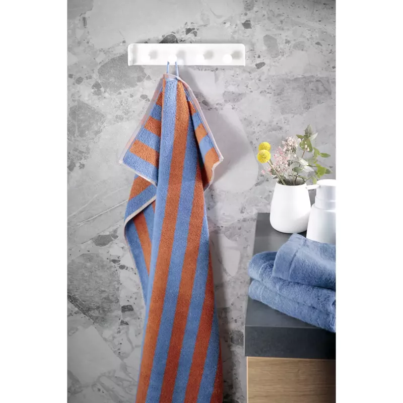 Handduk med breda ränder blau-terra 6277-13