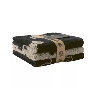 Towel We Love Dogs Mix (set of 3) black-beige 6249-93