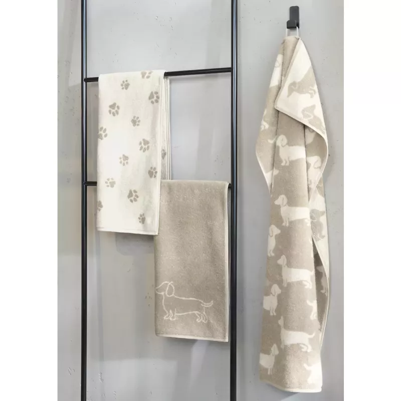 Towel We Love Dogs natur-beige 6246-33