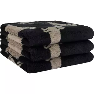 Towel We Love Dogs black-beige 6246-93