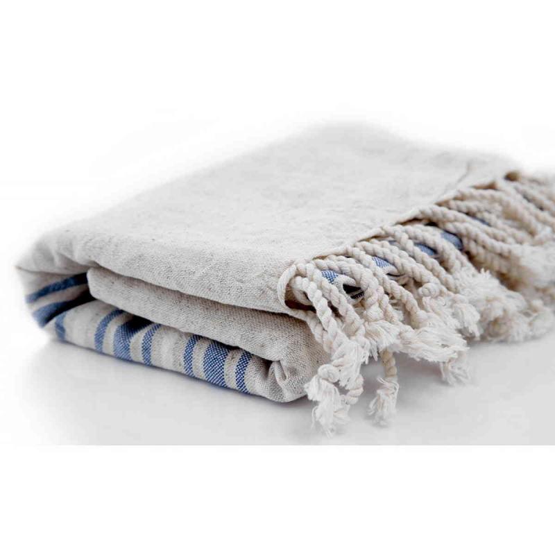 Handvävd Turkisk Linne Hamam Handduk 100x180 Badlakan