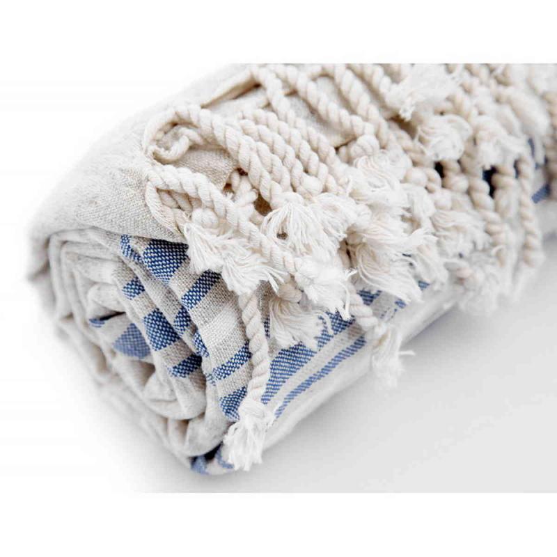 Hand loomed Turkish Linen Hammam Towel 100x180 cm