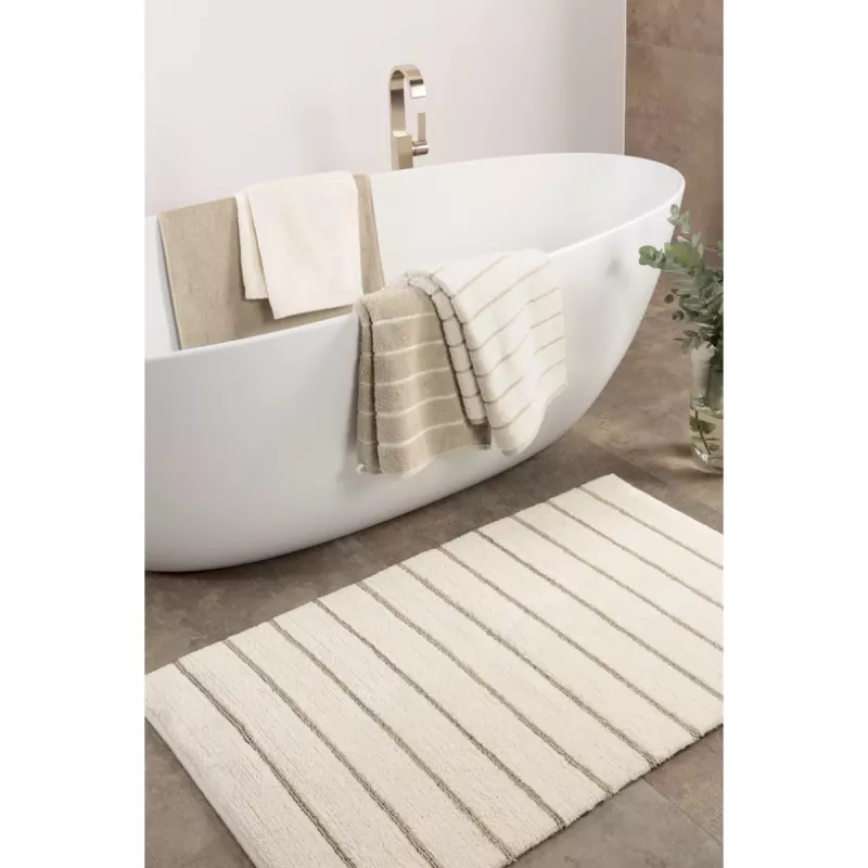 Handwoven Reversible  Bath rug 1008-33 Natur