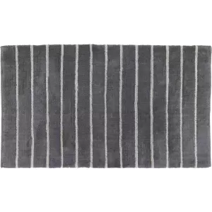Handwoven Reversible  Bath rug 1008-73 Anthrazit