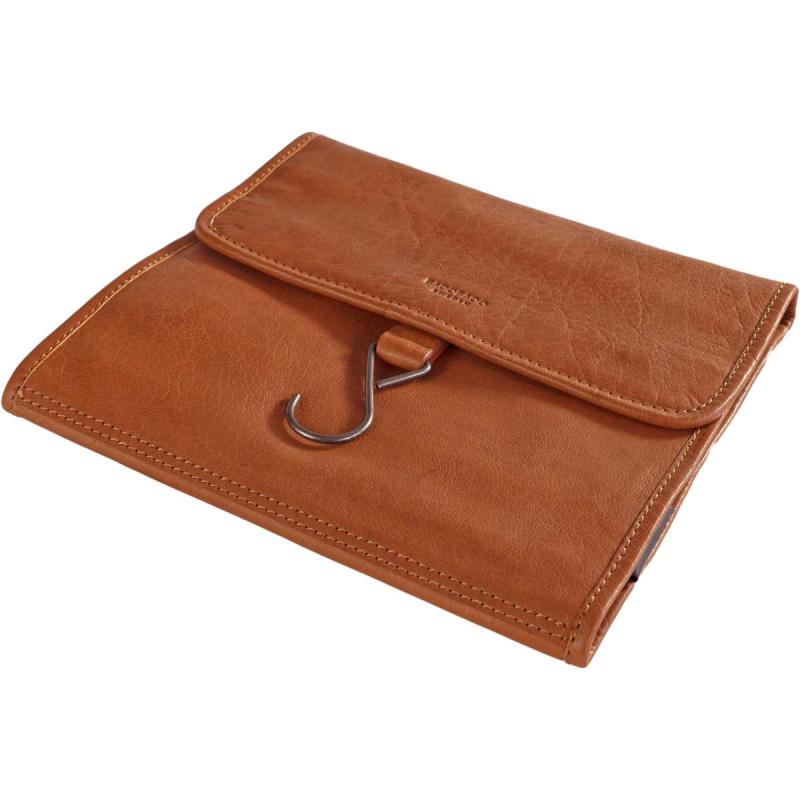 Leather Toiletry bag Tan