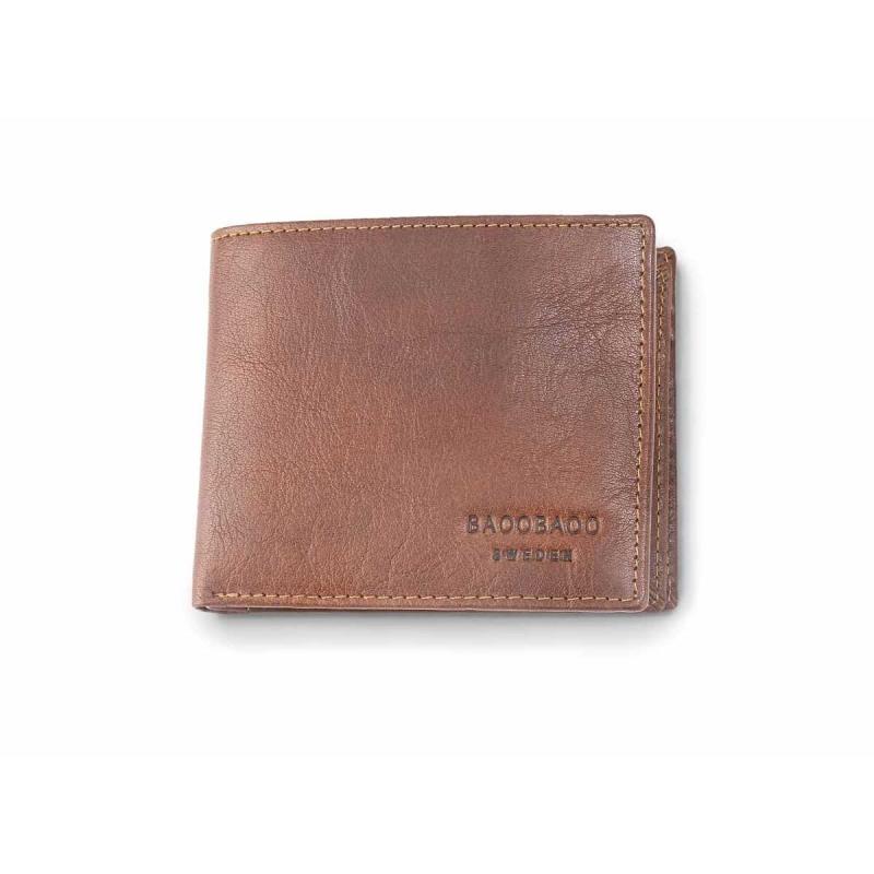 Leather Dollar Bill Wallet L Brandy