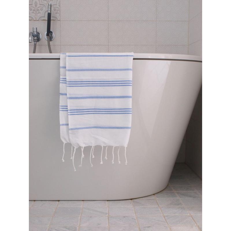 Hamam handduk liten 100x50 (white/lavender blue)