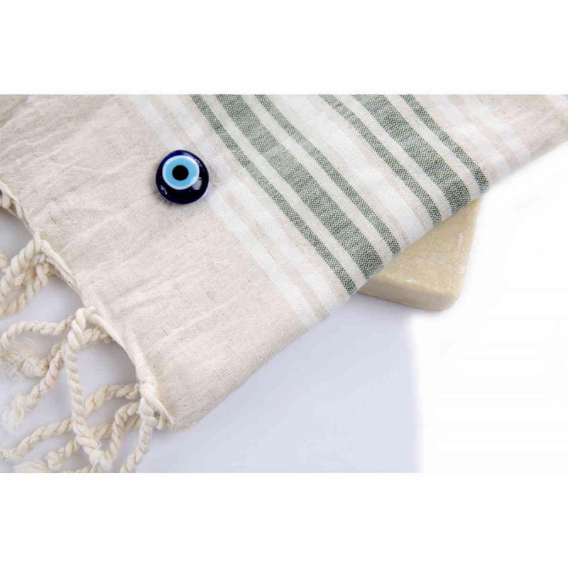 Handvävd Liten 100x40 Turkisk Linne Hamam Handduk