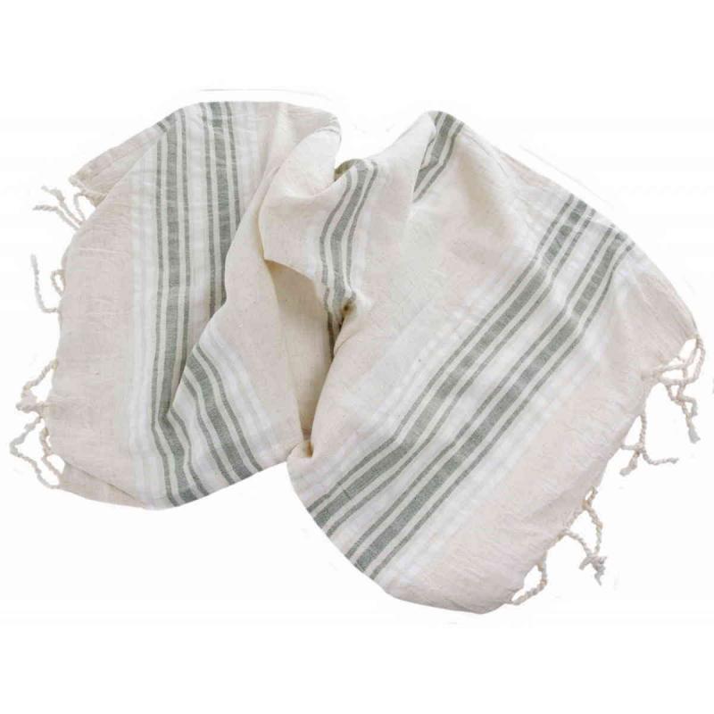 Hand loomed Small 100x40 cm Turkish Linen Hammam Towel