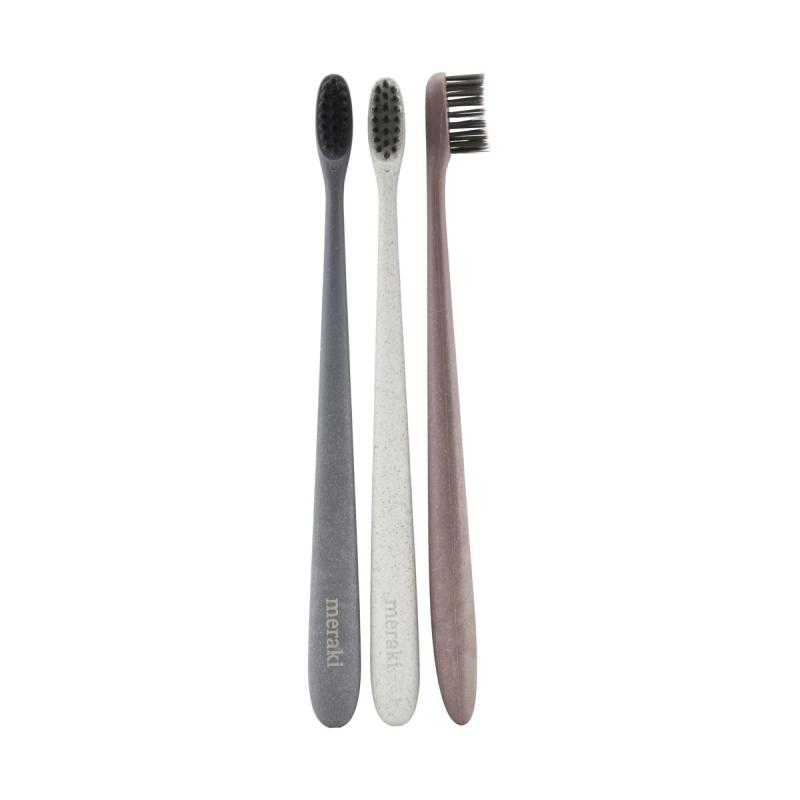 Toothbrush, Grey/white/burgundy