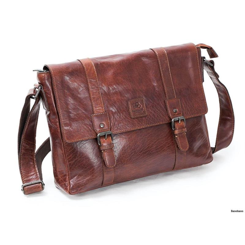 Messenger Bag 13 i skinn Brandy