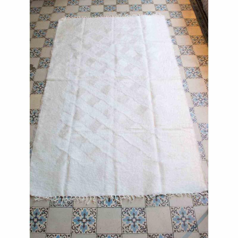 Mohair matta eller pläd (White​, 190x115 cm)