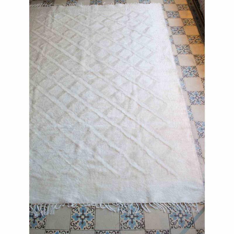 Mohair matta eller pläd (White​, 220x160 cm)