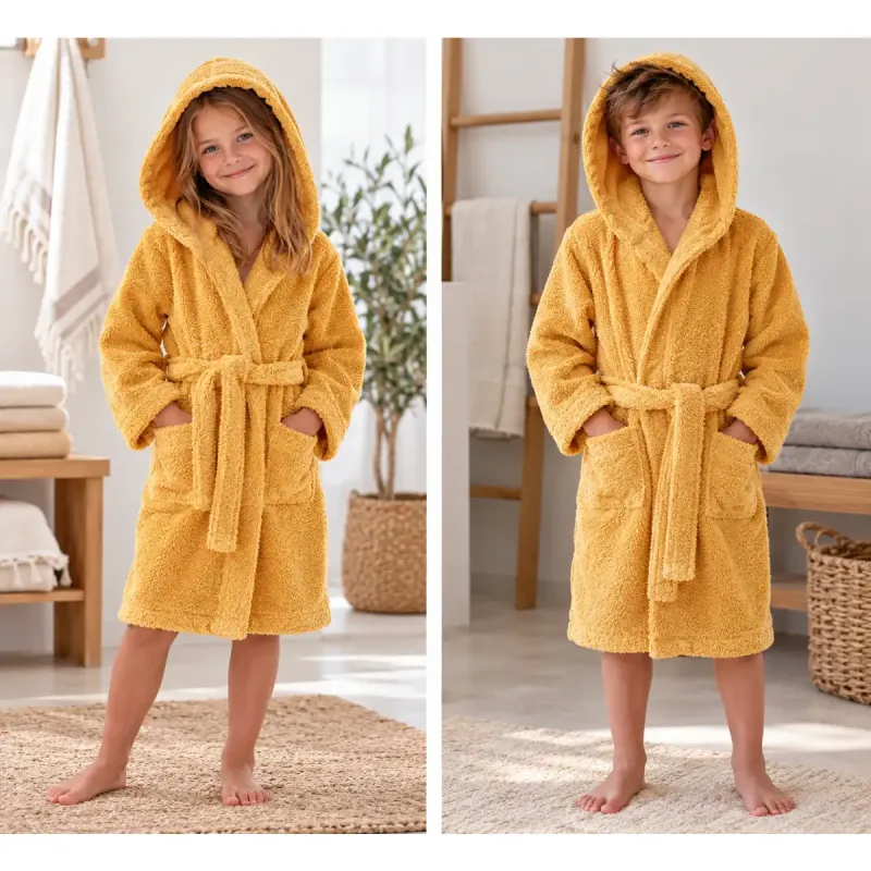 Children’s Terry Bathrobe LUXURY Caramel