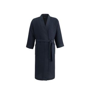Long spa bathrobe bleu nuit