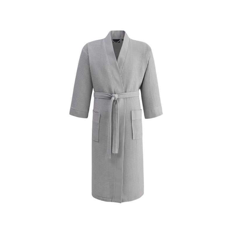 Long spa bathrobe gris perle