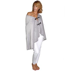 Cape Pèlerine polaire gris perle