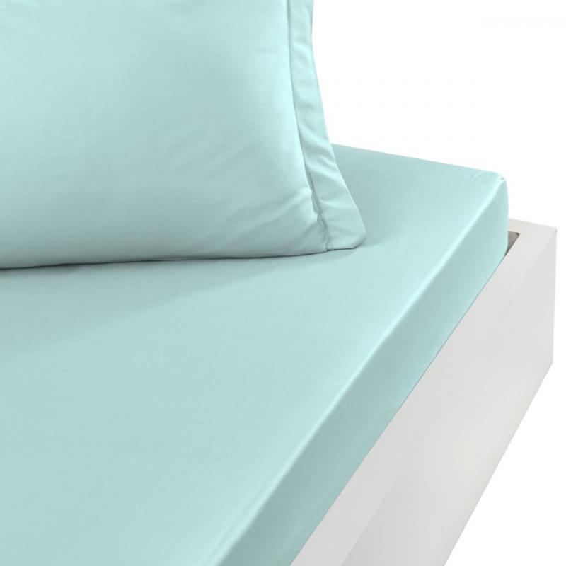 Fitted sheet SENSEI SOFT Bleu Arctic