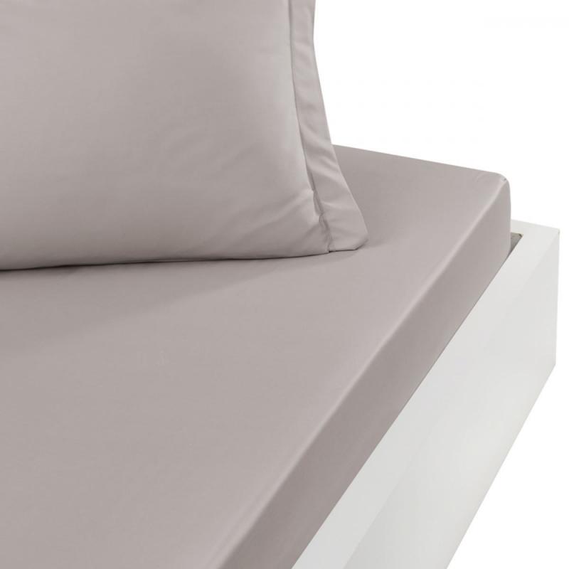 Fitted sheet SENSEI SOFT Gris Perle