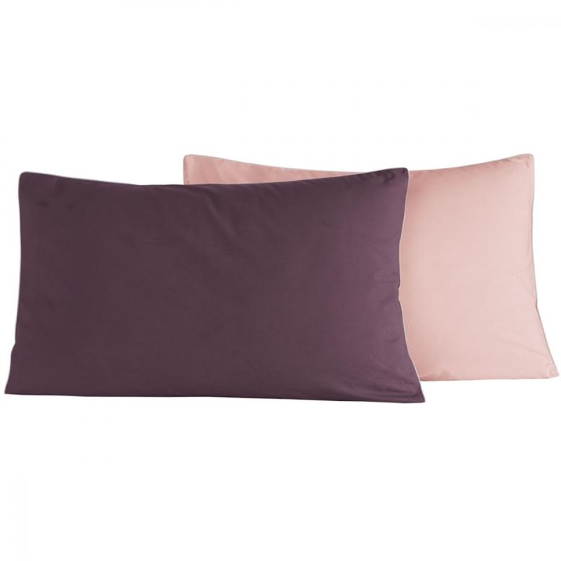 Set 2 Pillowcase DOZMARY Pourpre/Poudre