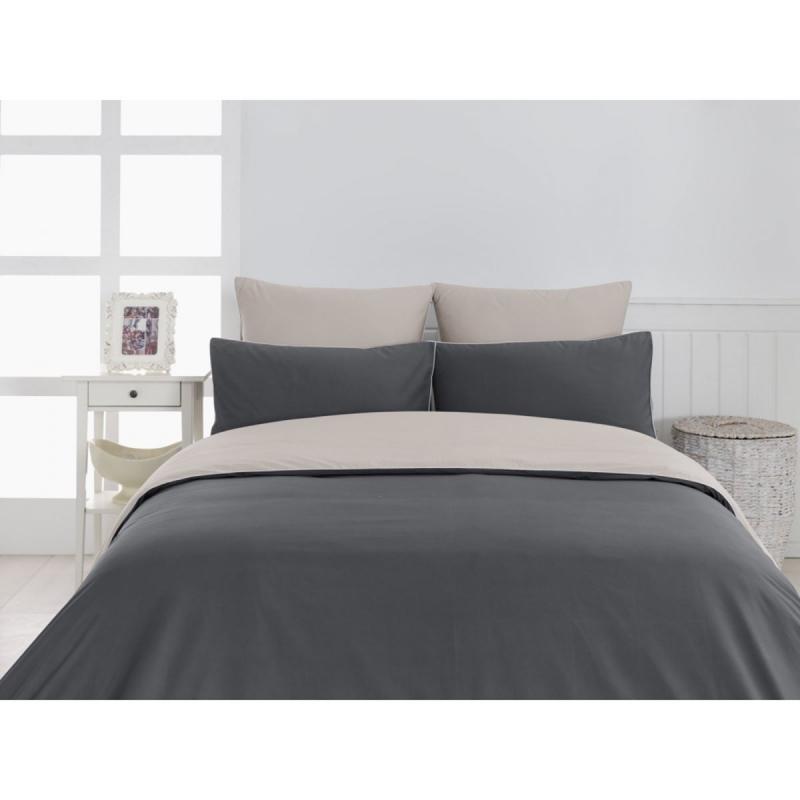 Påslakan DOZMARY Anthracite/Gris Perle