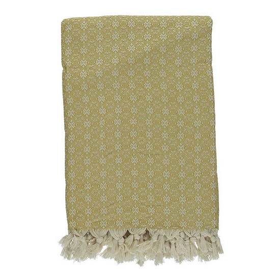 Throw Babuska Mustard 150x220 cm 100% Cotton