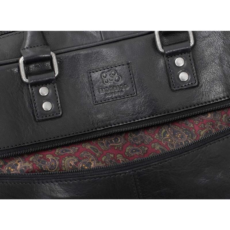 Leather Briefcase Soft 15 Black