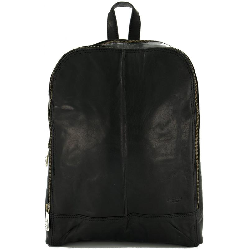 Leather Backpack 13" Medium Black