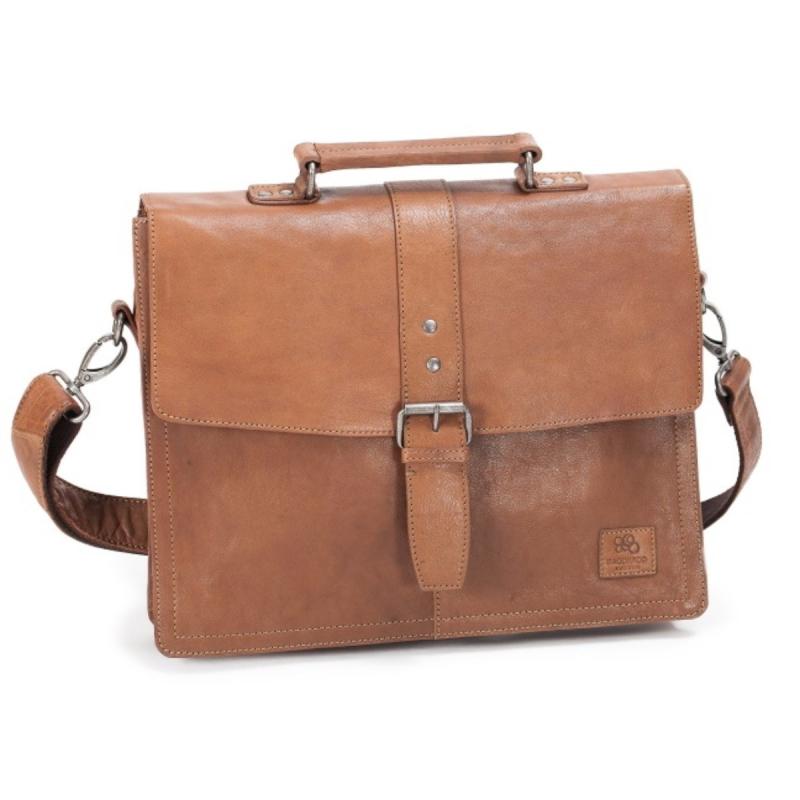 Leather Briefcase 13" Tan