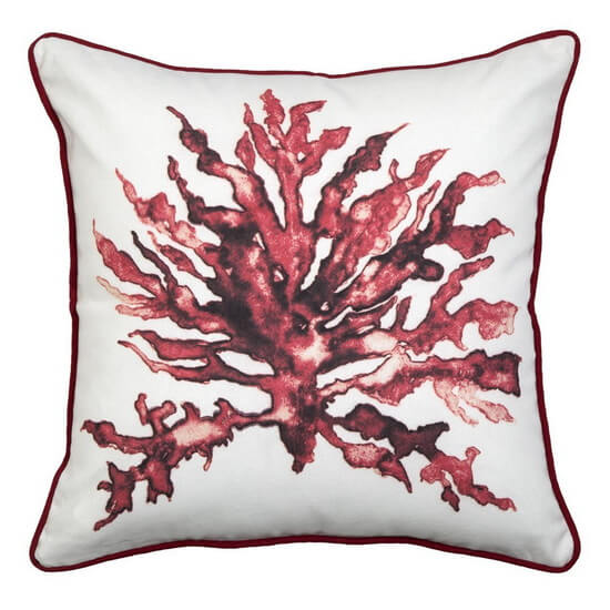 Cushion 45x45 cm KORAL Rubis 100% cotton with print. From AK Collection. Filled with polyester.