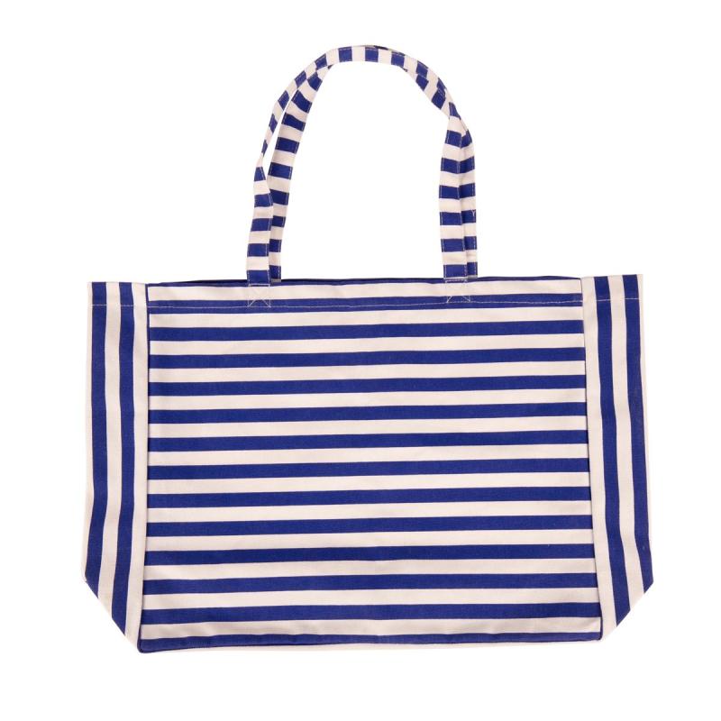 Striped canvas tote bag by Bercato