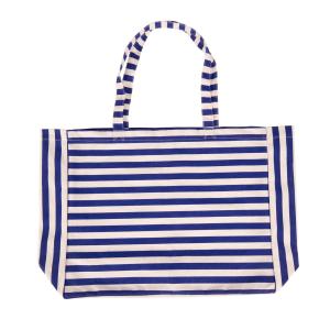 Striped canvas tote bag by Bercato