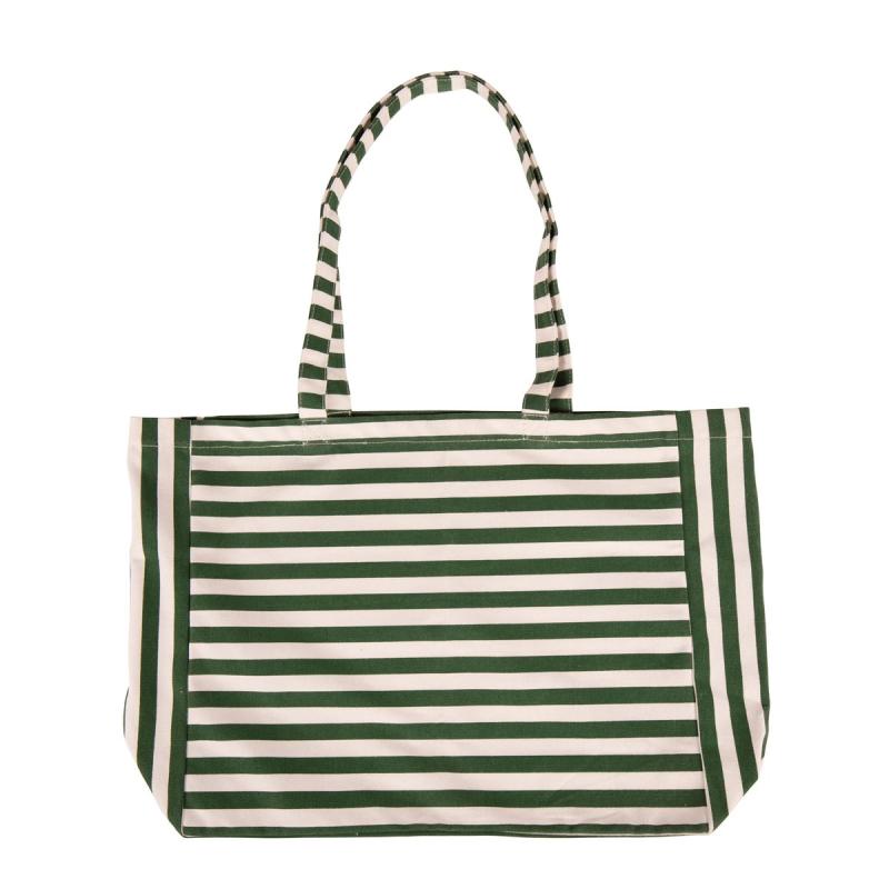 Striped canvas tote bag by Bercato