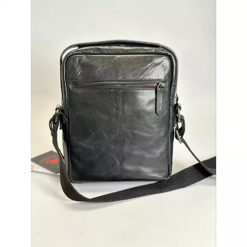 Leather Reporterbag Balck