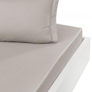 Fitted Sheet Satin VERSAILLES Taupe