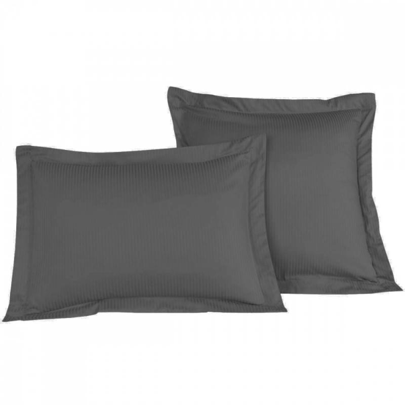 Lot of 2 Pillowcases VERSAILLES anthracite