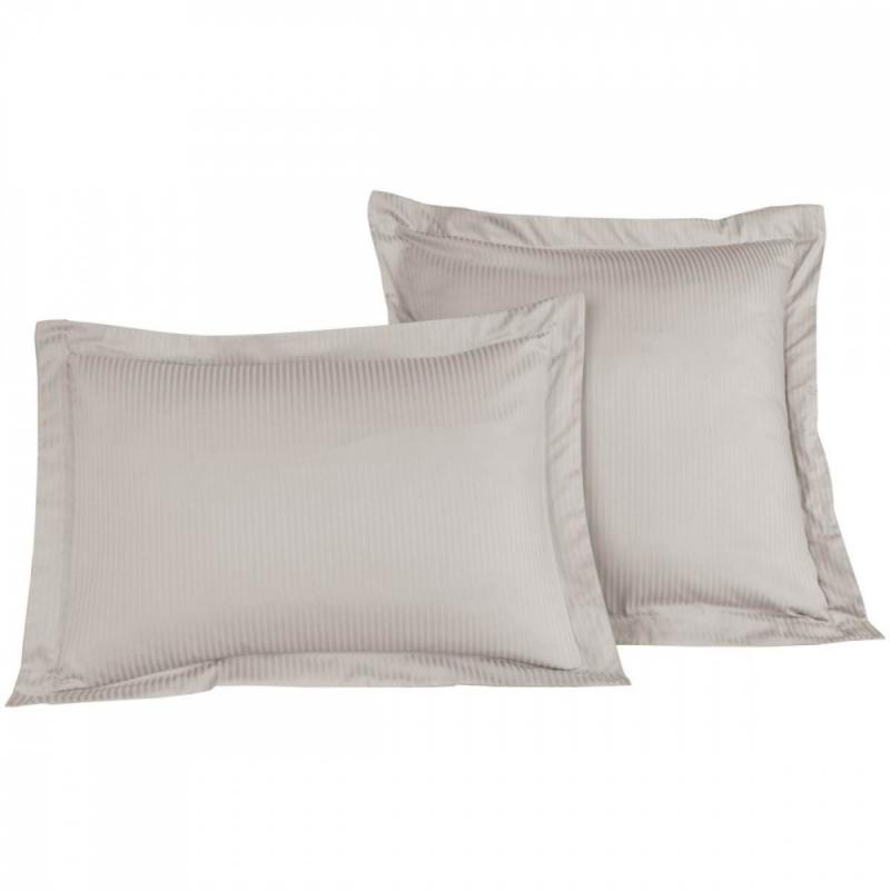 Lot of 2 Pillowcases VERSAILLES taupe