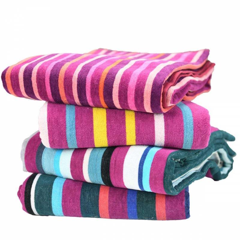 Beach towel BAYADERE striped Jaune