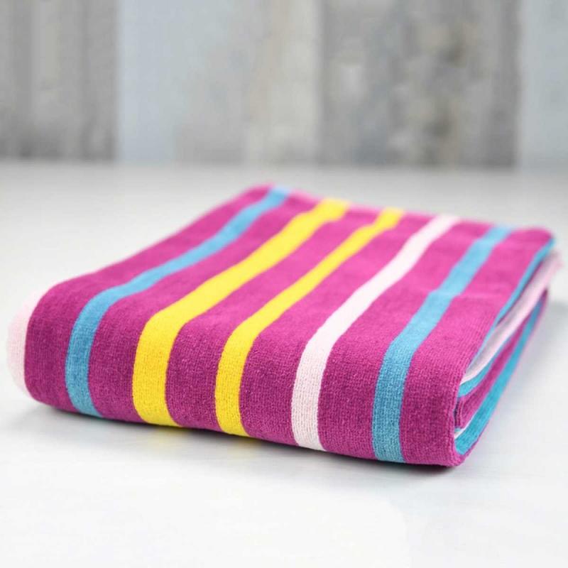 Beach towel BAYADERE striped Jaune