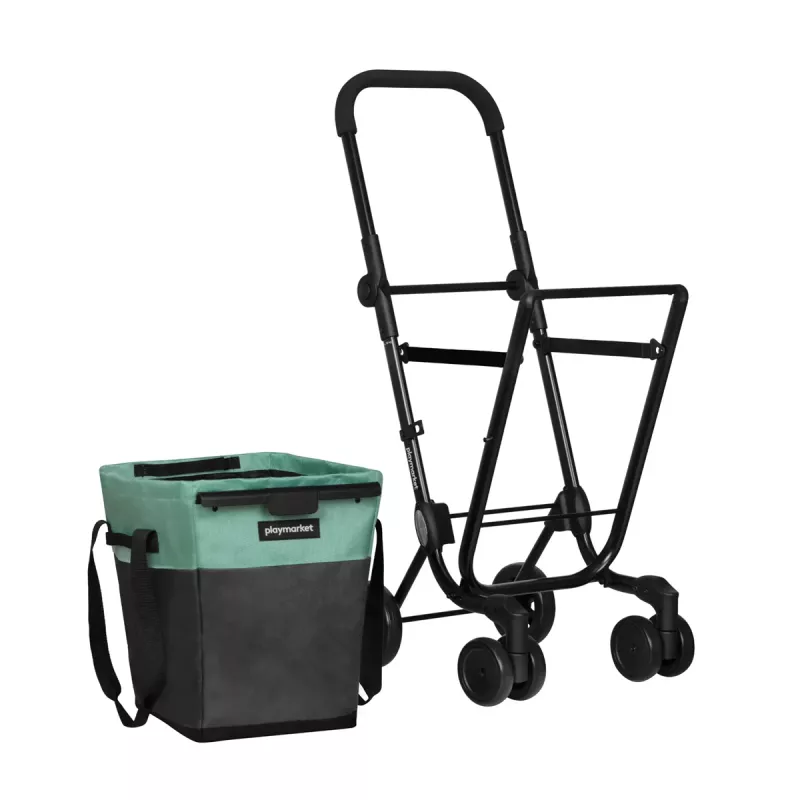 Shopping Trolley Easy Go Grey-Aquamarine