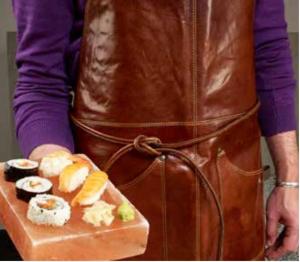 Brown Leather apron for cooking and BBQ from Scandinavian Home