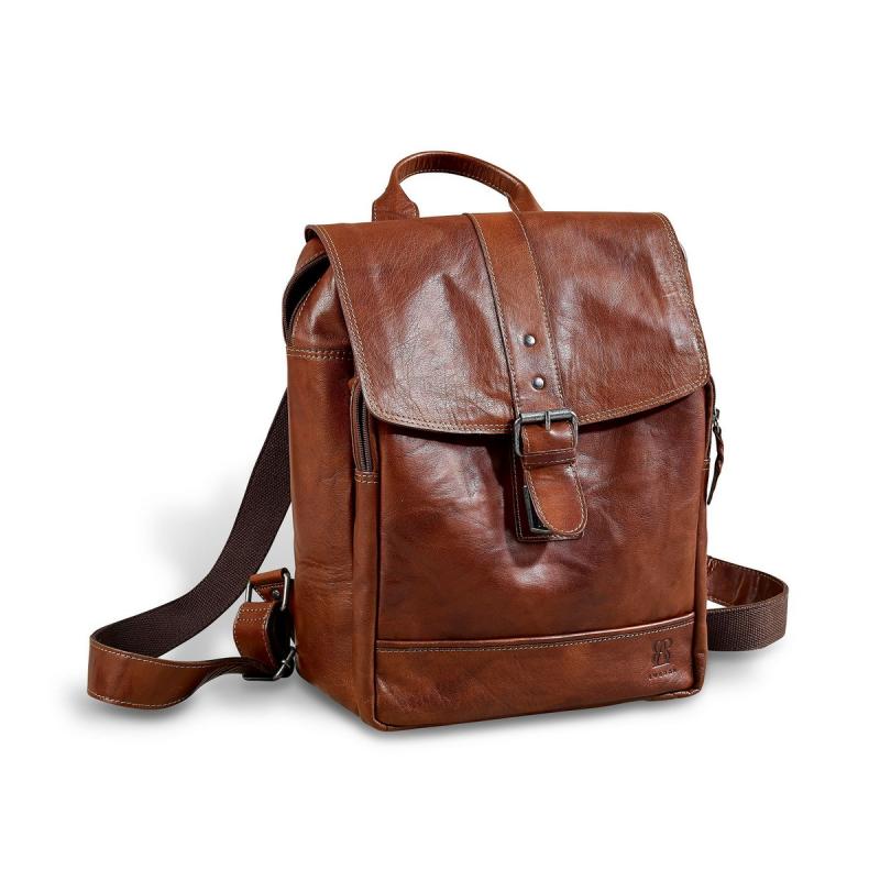 Leather City Backpack / Rucksack from B away (brown)