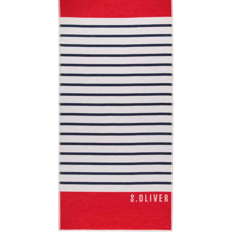 Big velour beach towel 80x180 Stripe 3706 12 from s.Oliver