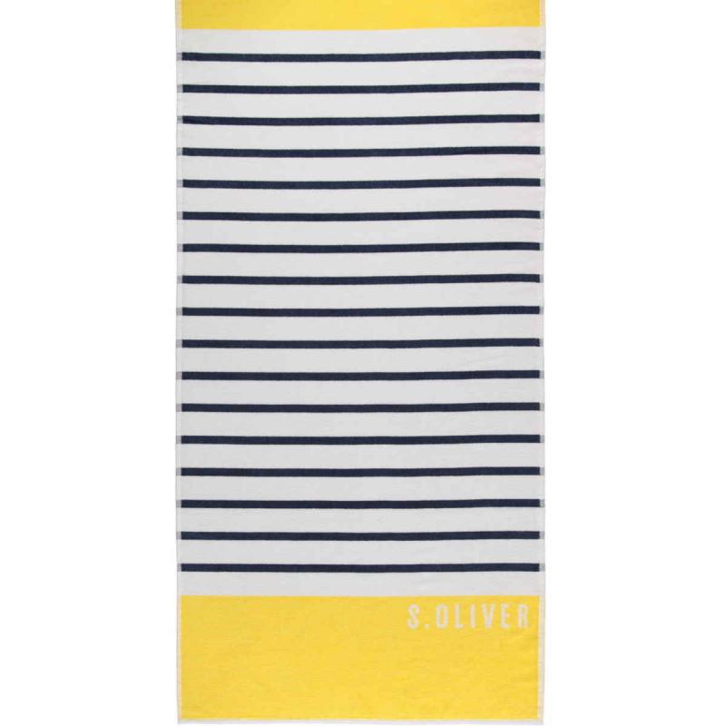 Big velour beach towel 80x180 Stripe 3706 15 from s.Oliver