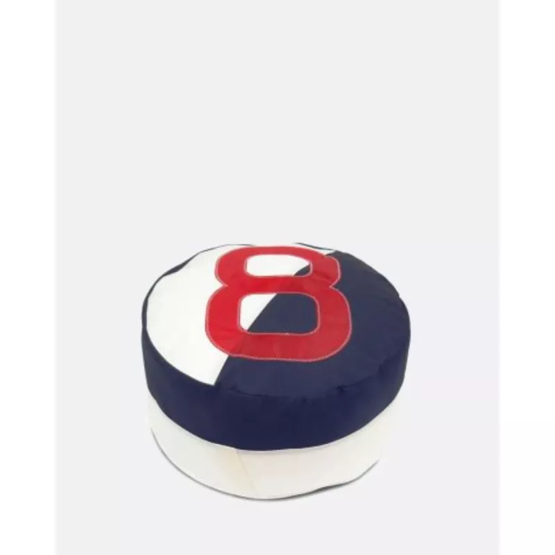 Solo Sittpuff ⌀54 cm - marinblå & röd av segelduk